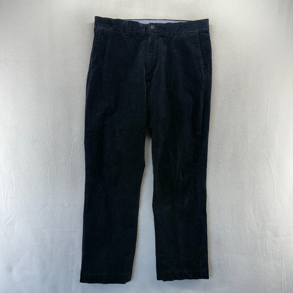 Ralph Lauren Pants Men's 34x30 Blue Navy Corduroy Chino Khaki Preppy Baggy Flat